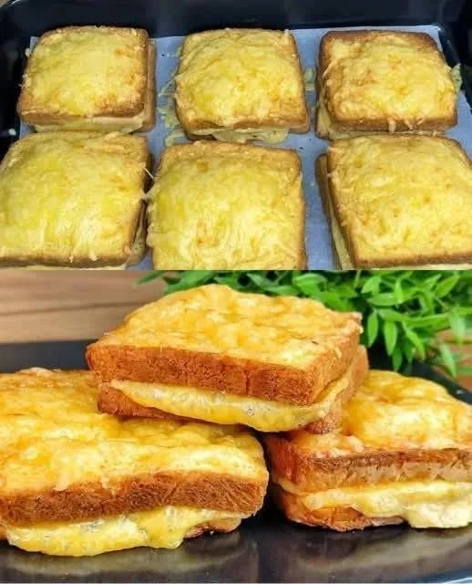 Sándwich de queso a la plancha cocido en una freidora de aire