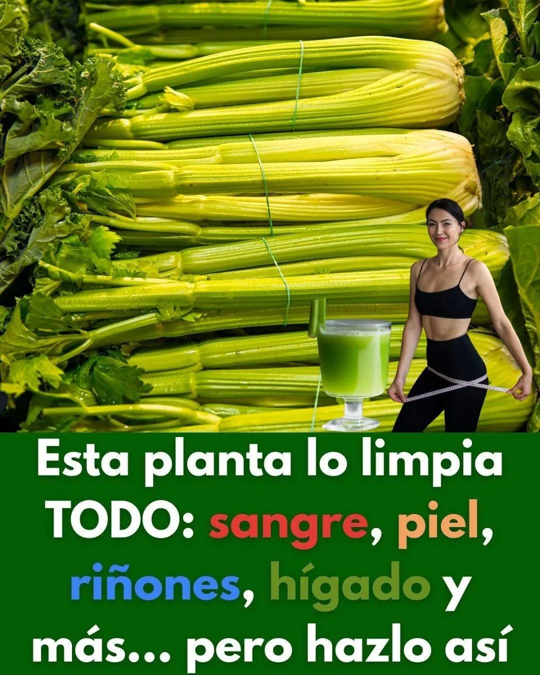 Jugo desintoxicante de apio fresco y saludable en un vaso