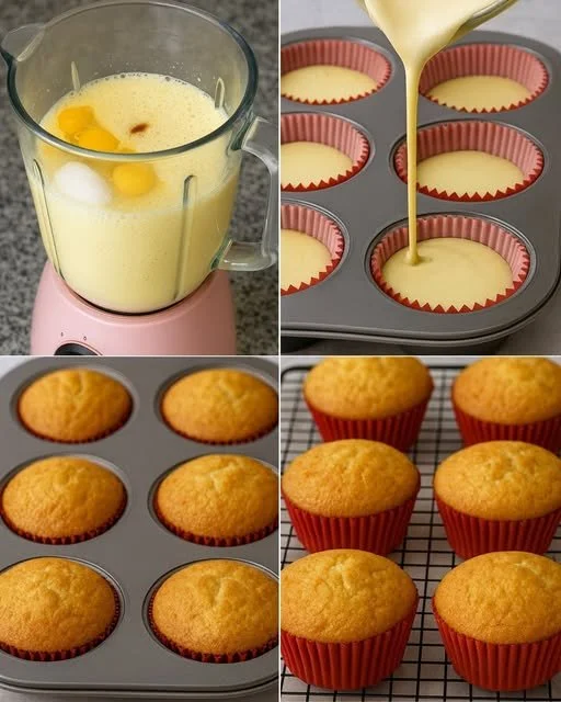 Deliciosas mantecadas fáciles preparadas en licuadora