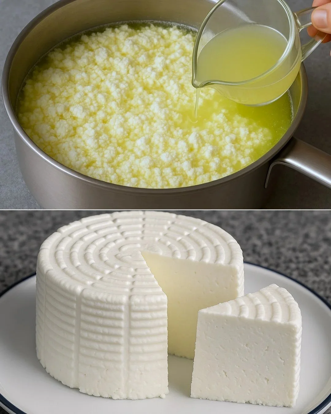 Delicioso queso casero recién hecho en casa