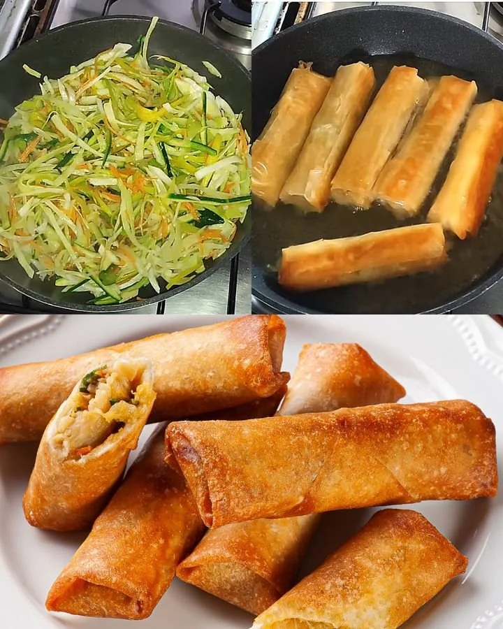 Rollitos de Primavera Chinos crujientes y sabrosos, ideales como aperitivo.